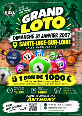 Le grand LOTO du HBSL est de retour ! RDV le 31 janvier 2027