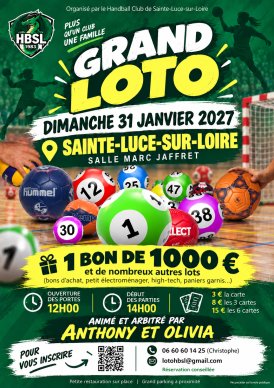 Le grand LOTO du HBSL est de retour ! RDV le 31 janvier 2027